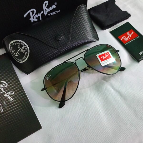 Alternative view of ray ban aviator brown shade sunglasses