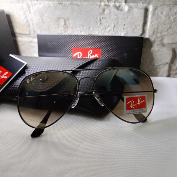 ray ban aviator brown shade sunglasses