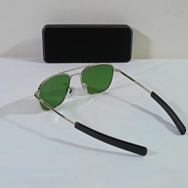 Alternative view of AO sunglasses silver -green lens