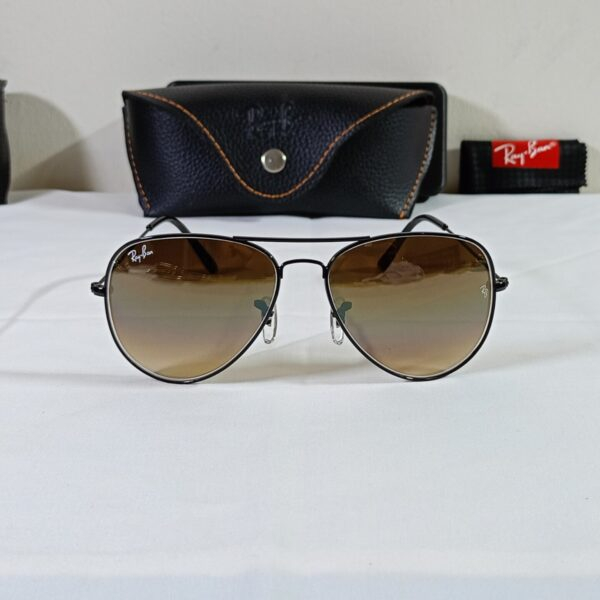 ray ban aviator brown shade sunglasses
