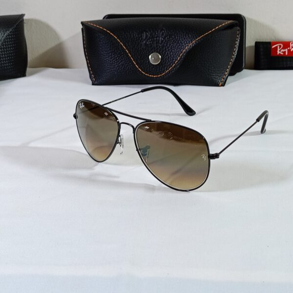 Alternative view of ray ban aviator brown shade sunglasses
