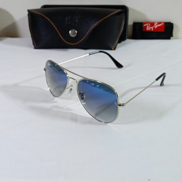 Alternative view of ray ban aviator blue shade sunglasses