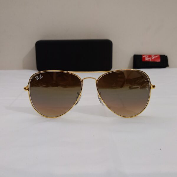 ray ban aviator brown shade sunglasses