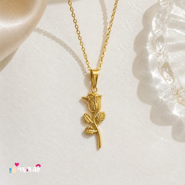 22k gold plated Rose necklace