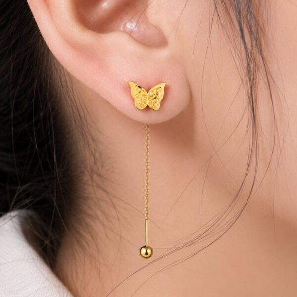 Sui suta earrings Double butterfly