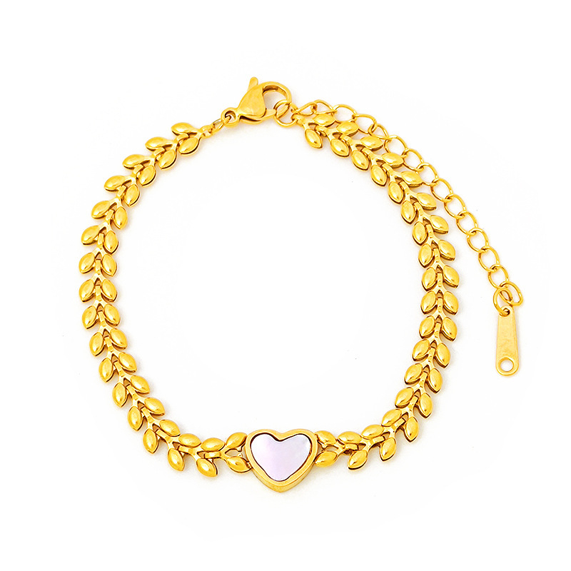 22k gold plated white love bracelet Br10 - Image 4