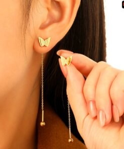 Sui suta earrings flower butterfly