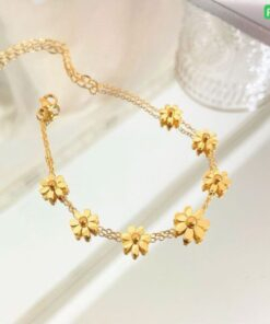 Alternative view of 2 pis 7 flower anglet payel(18k gold plated) PL-03