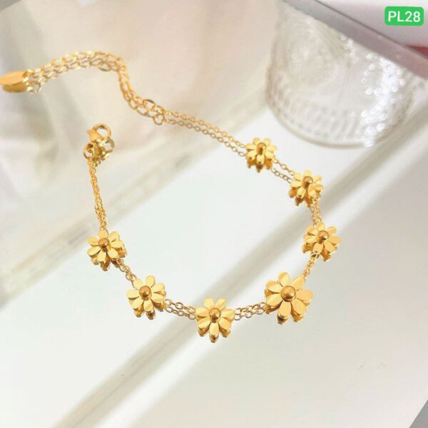 Alternative view of 2 pis 7 flower anglet payel(22k gold plated) PL-03