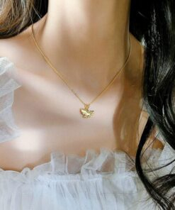 Alternative view of Little Appricot Gold Plated Necklace Nc02