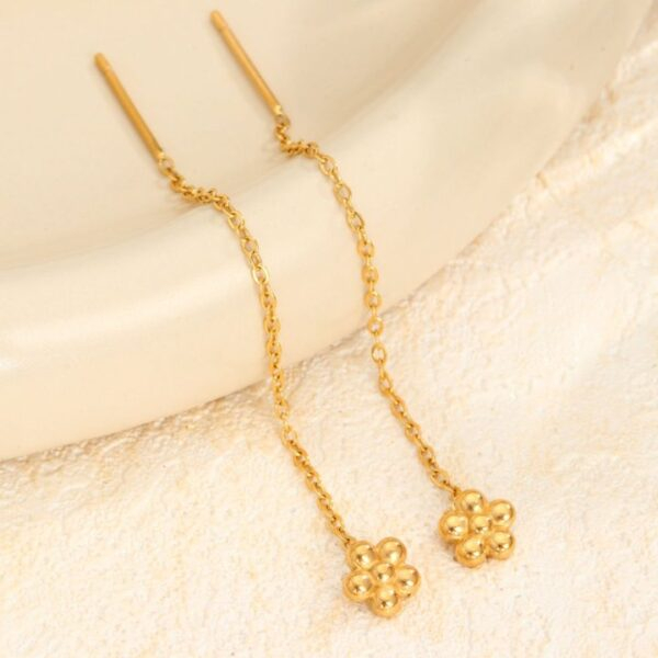 Alternative view of 6ball Flower Shining 22karet Gold Plated Earring