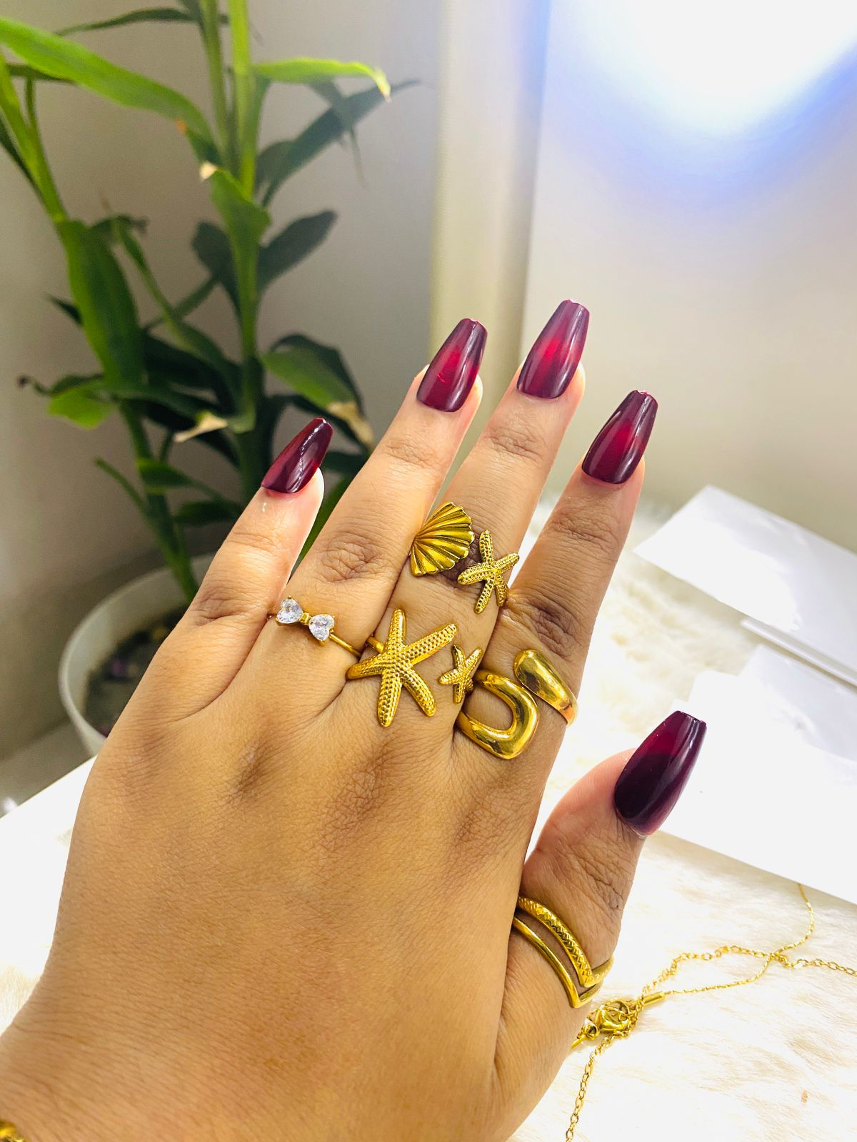 22k Gold Platted High Quality Ring Combo
