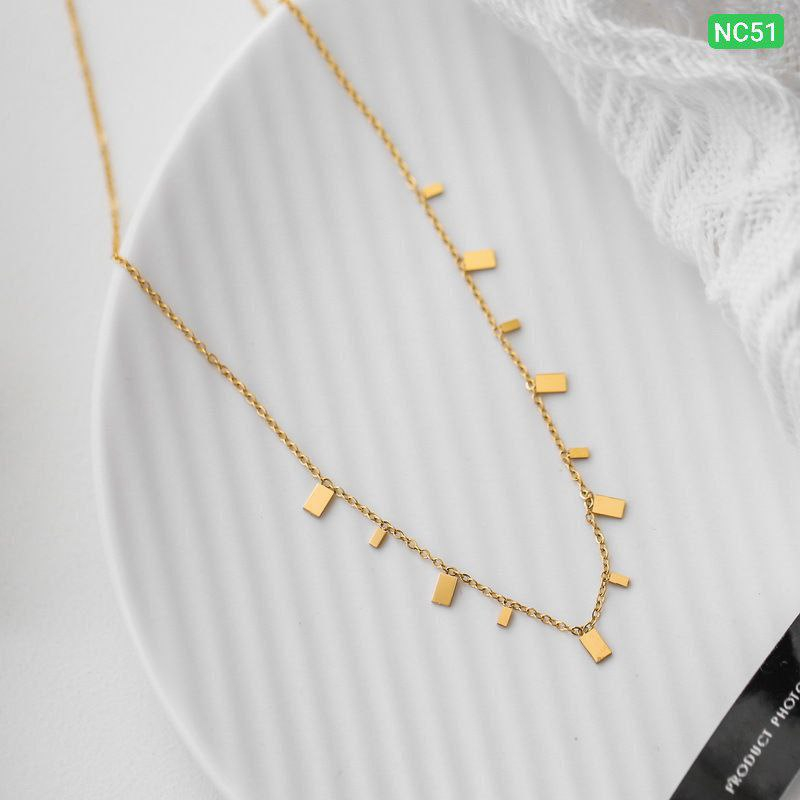 Multi Square Multi Circle Necklace - Image 4