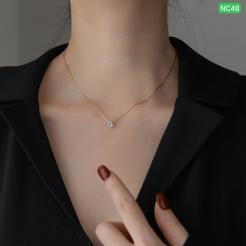 one diamond round neckpice NC48