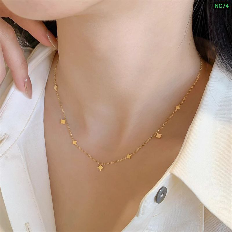 Multi Star 18K Gold Necklace Nc01