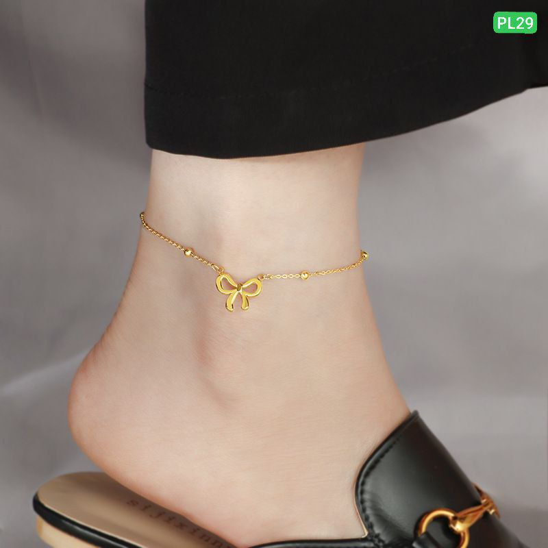 Alternative view of Bow Style stainless steel Anklet Payel PL-09