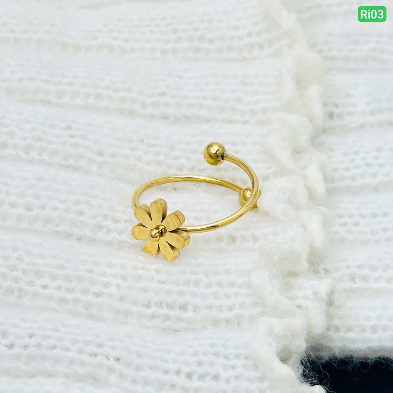18K Gold Titanium steel ring
