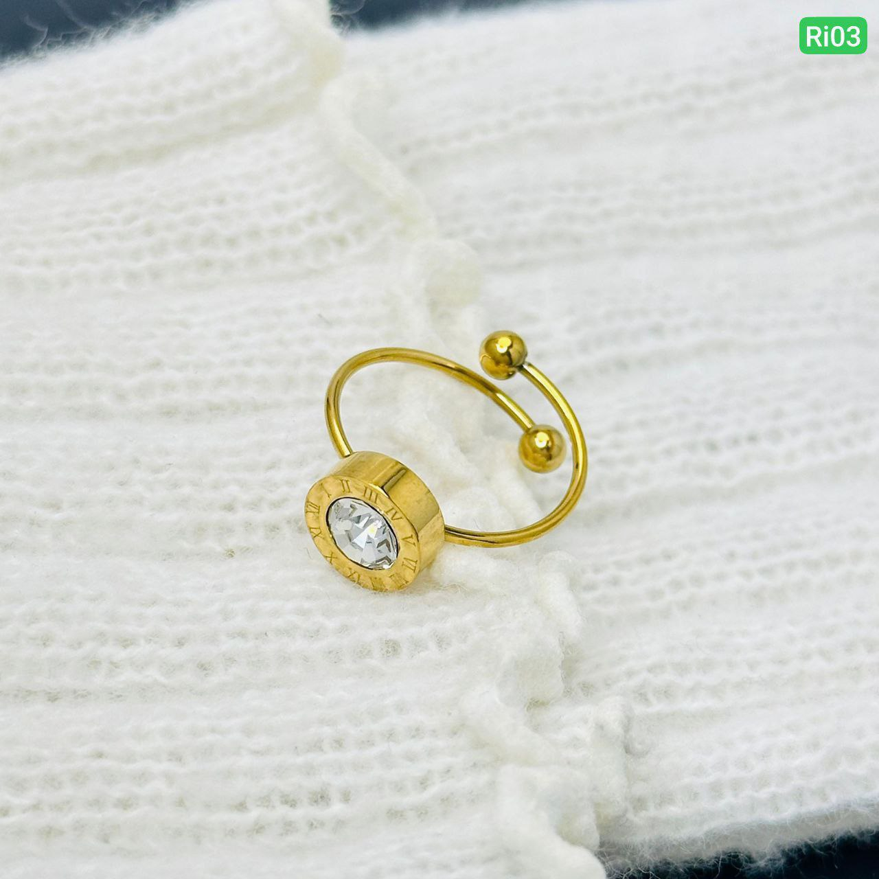 18K Gold Titanium steel ring