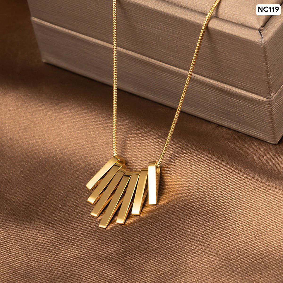 Alternative view of 7 Stick 22K Gold Necklace