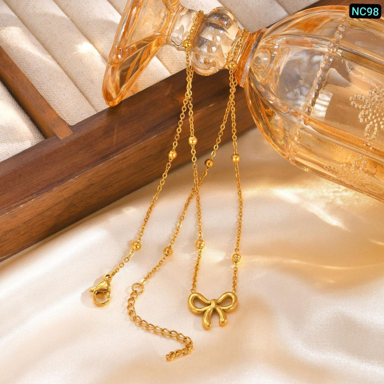 Bow Style stainless steel Necklace Nc01 - Image 3