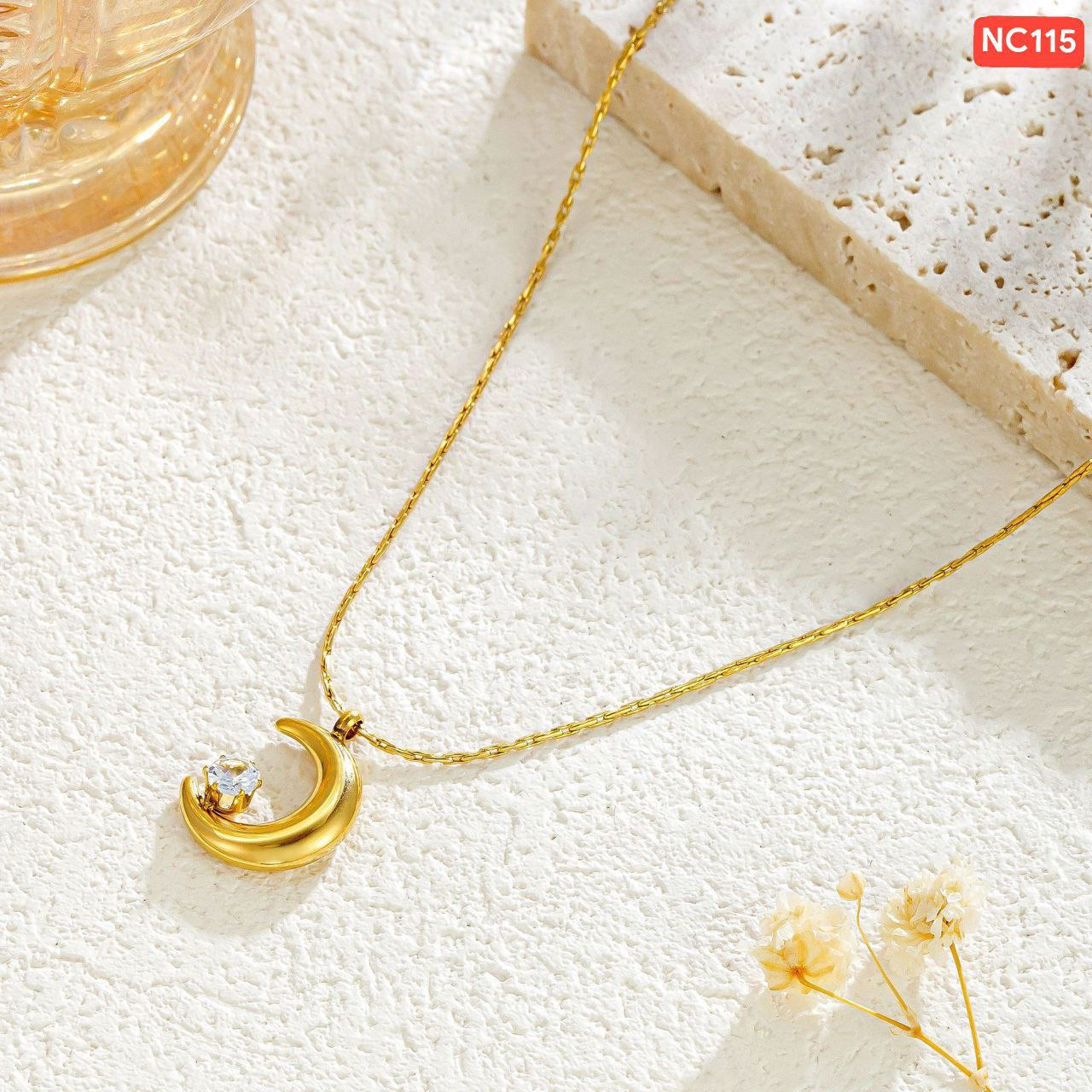 Alternative view of Eid Moon diamond Necklace