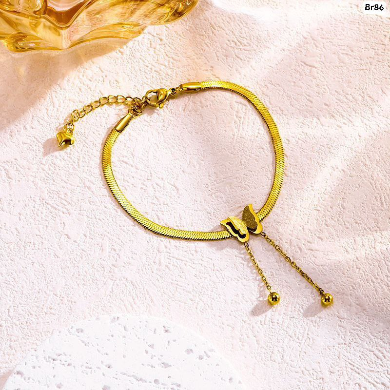 1 butterfly 1 love 2 hanging ball Anklet PL-11