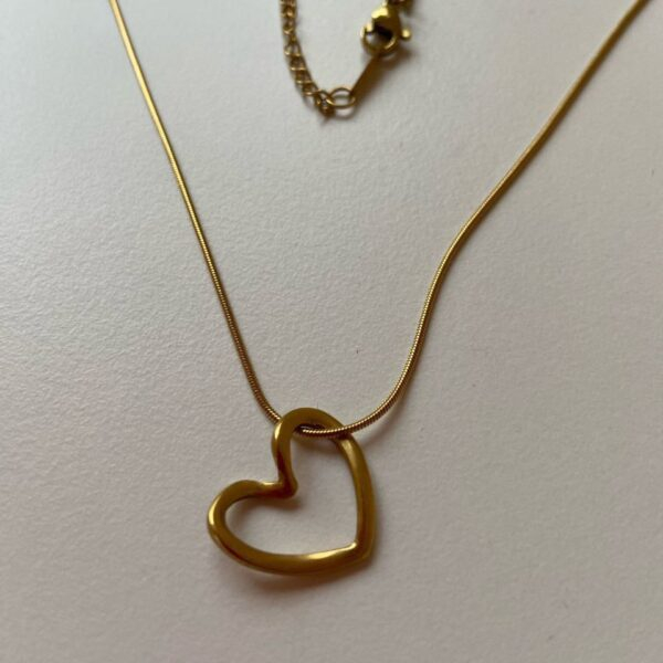 Alternative view of Single Love 22K Gold Polish Necklace Nc90