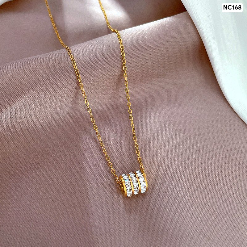 Alternative view of Roller 4 Gold Chip Diamond Necklace NC50C