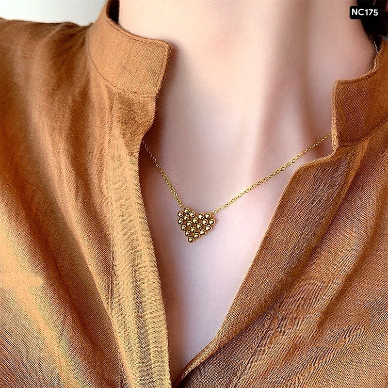 Multi ball Love 18K Gold Necklace NC175 - Image 4