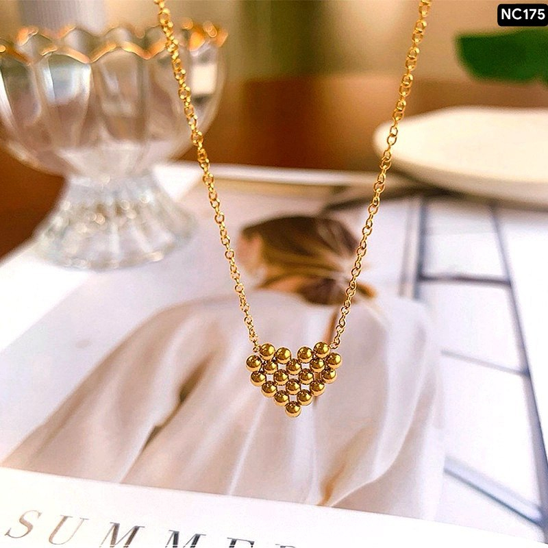 Multi ball Love 18K Gold Necklace NC175