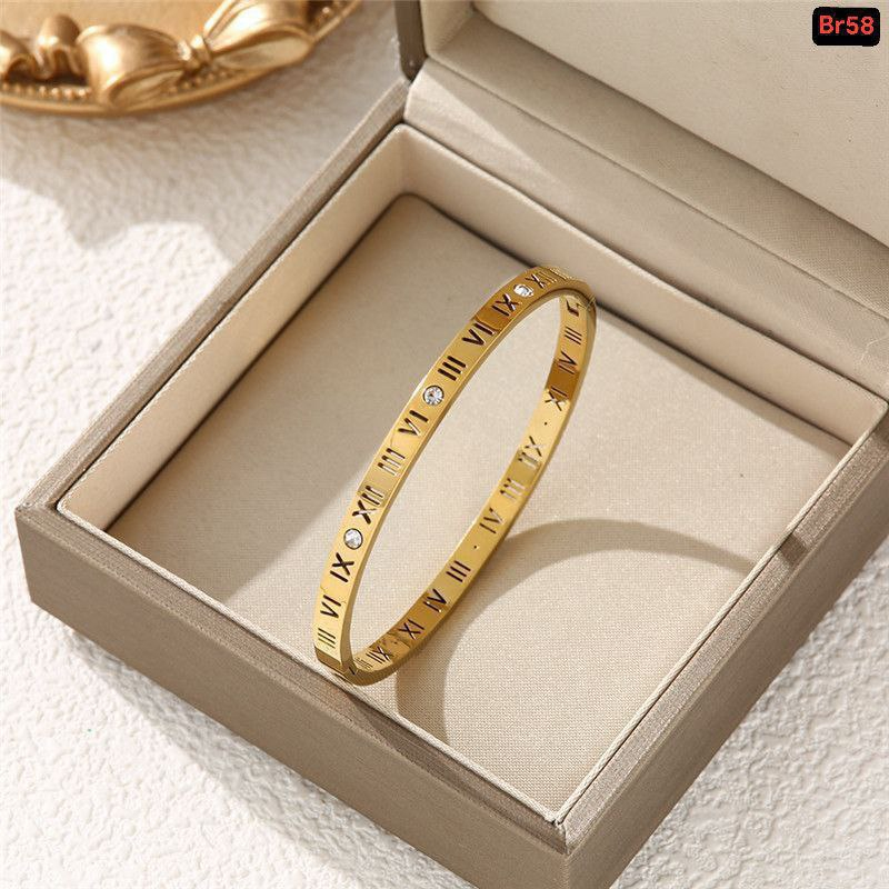 22K Gold Stainless Steel Roman letter Bracelet BR58