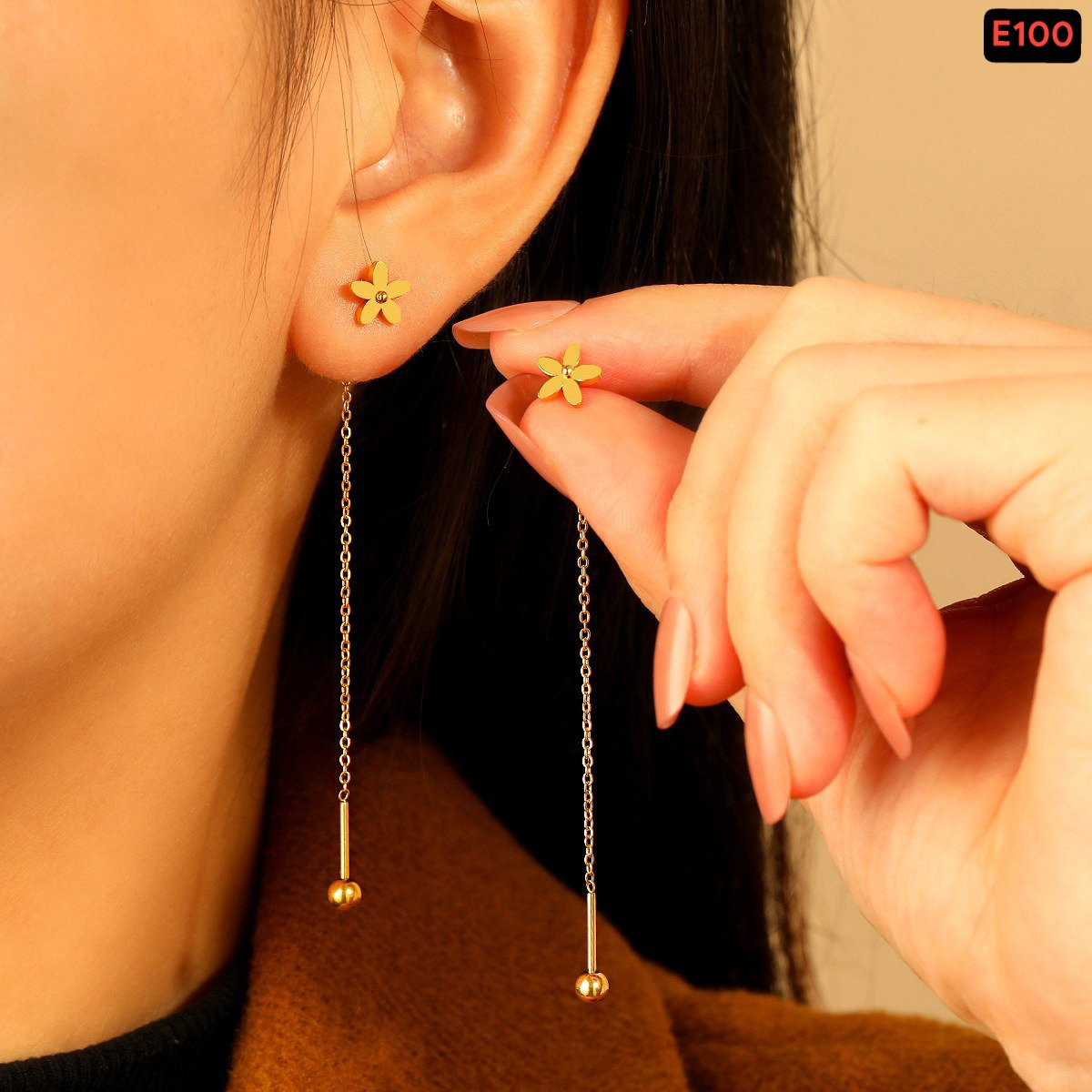Sui suta earrings flower