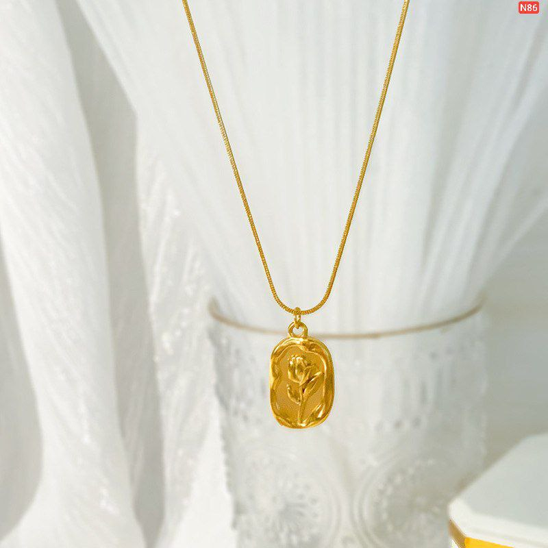 Alternative view of High Grade Tulip Stainless Steel Necklace N86