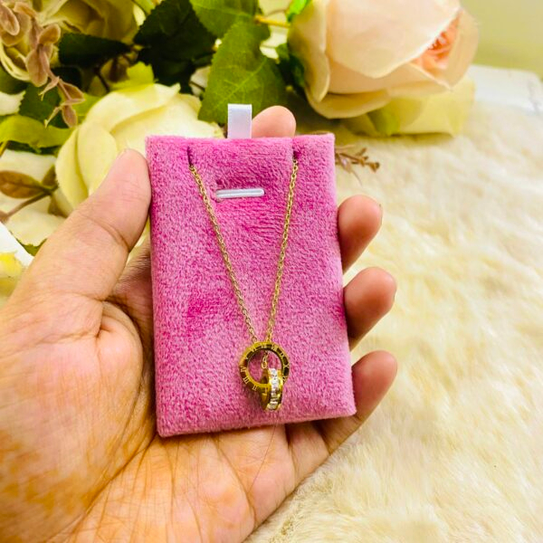 18K gold plated double ring neckpice N94
