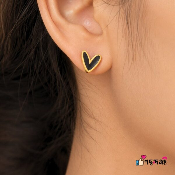 Dark Love Backpin Shining 22karet Gold Plated Earring