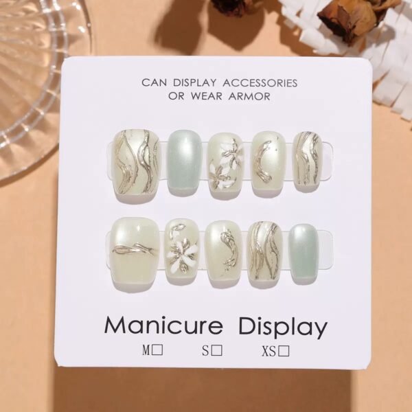 [ 30 Piece ] 100% Waterproof 3D Artwork Artificial Nails ( it's not print ) It's original 3D Work -FKN10