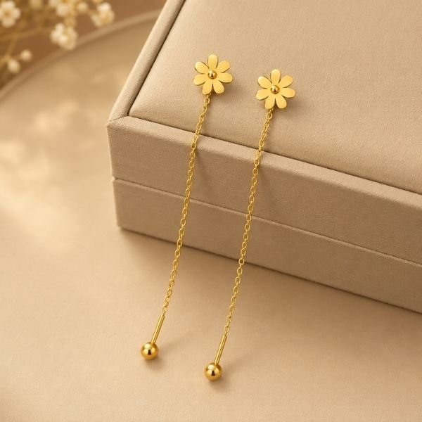 Alternative view of 22karet Shining Gold Plated 7 Leaf Sui Suta Earring