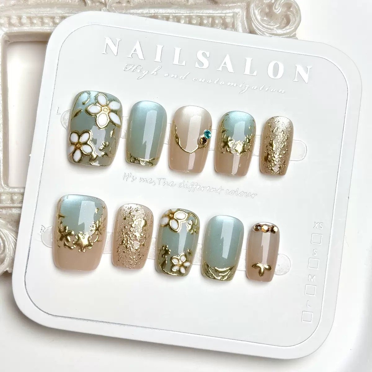 [ 30 Piece ] 100% Waterproof 3D Artwork Artificial Nails ( it's not print ) It's original 3D Work -FKN04