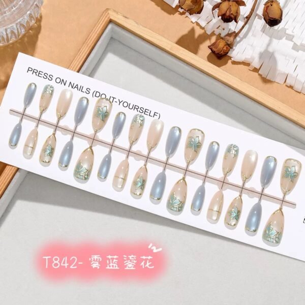 [ 30 Piece ] 100% Waterproof 3D Artwork Artificial Nails ( it's not print ) It's original 3D Work -FKN01 - Image 3