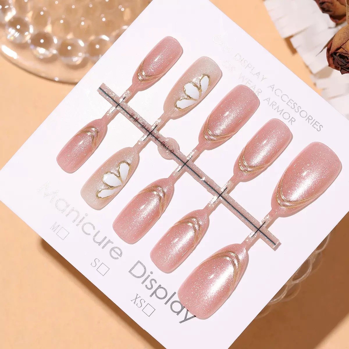 [ 30 Piece ] 100% Waterproof 3D Artwork Artificial Nails ( it's not print ) It's original 3D Work  -FKN03