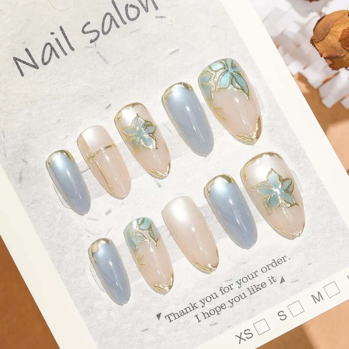 [ 30 Piece ] 100% Waterproof 3D Artwork Artificial Nails ( it's not print ) It's original 3D Work -FKN01